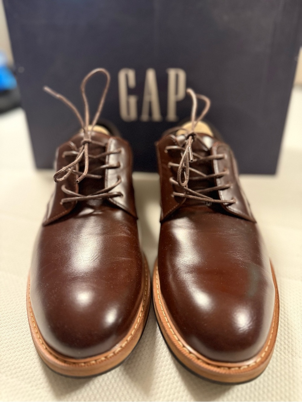 GAP Brown Leather Derby Lace-Up Shoes